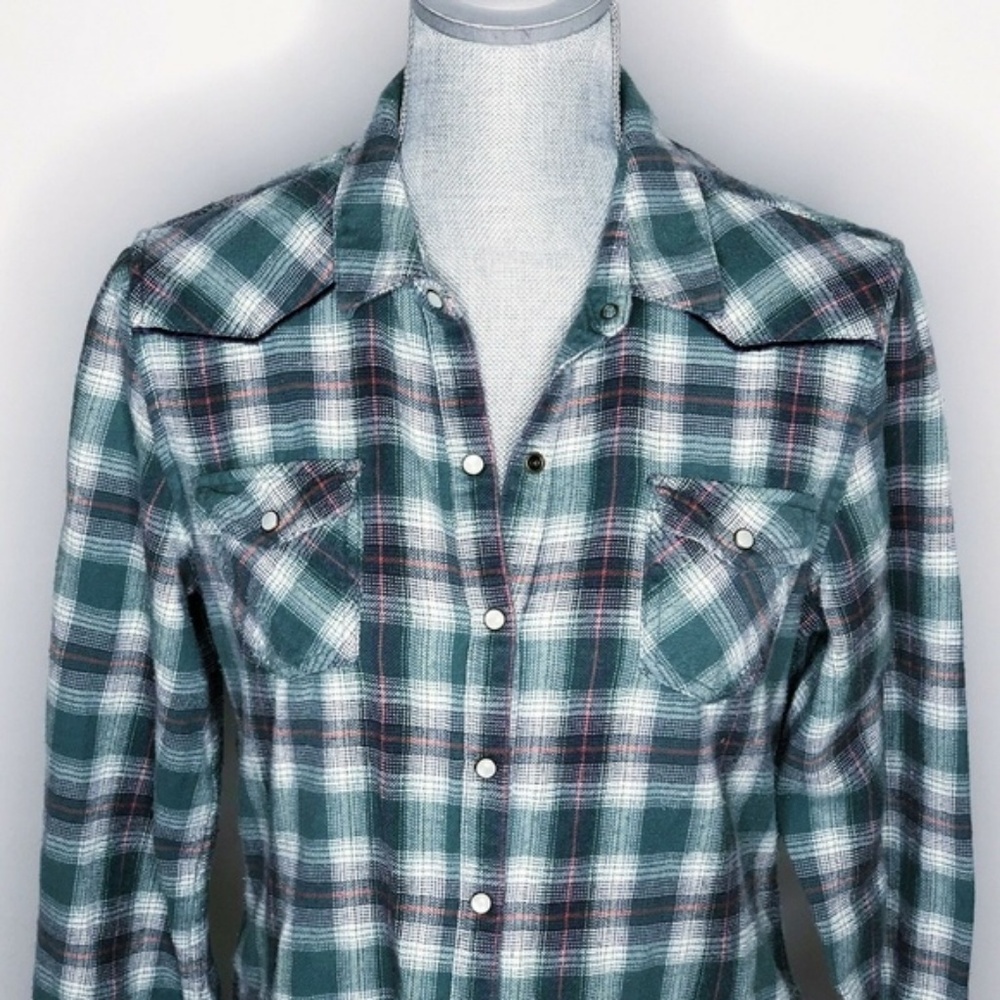Mossimo Target Button Down Plaid (Q08) - image 4